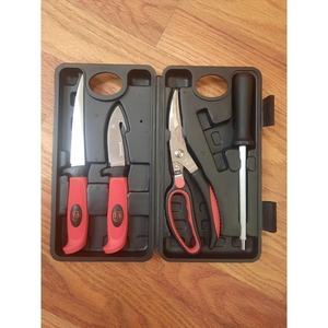 Browning 295 RMEF 10" Red Fixed Stainless Game Hunting Knife‎ Scissors Set Combo